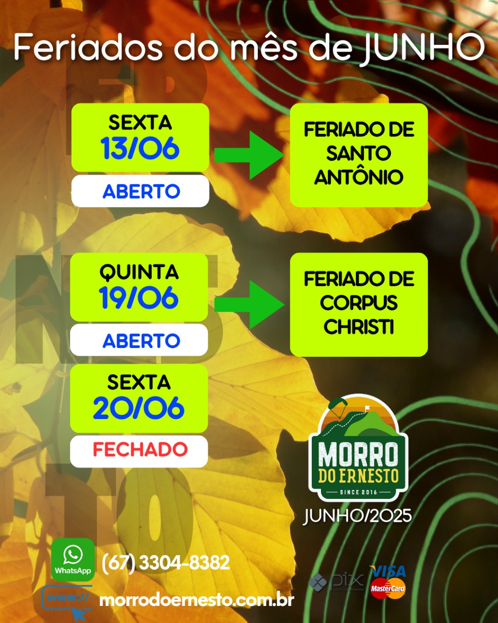 Feriados de Junho 2025